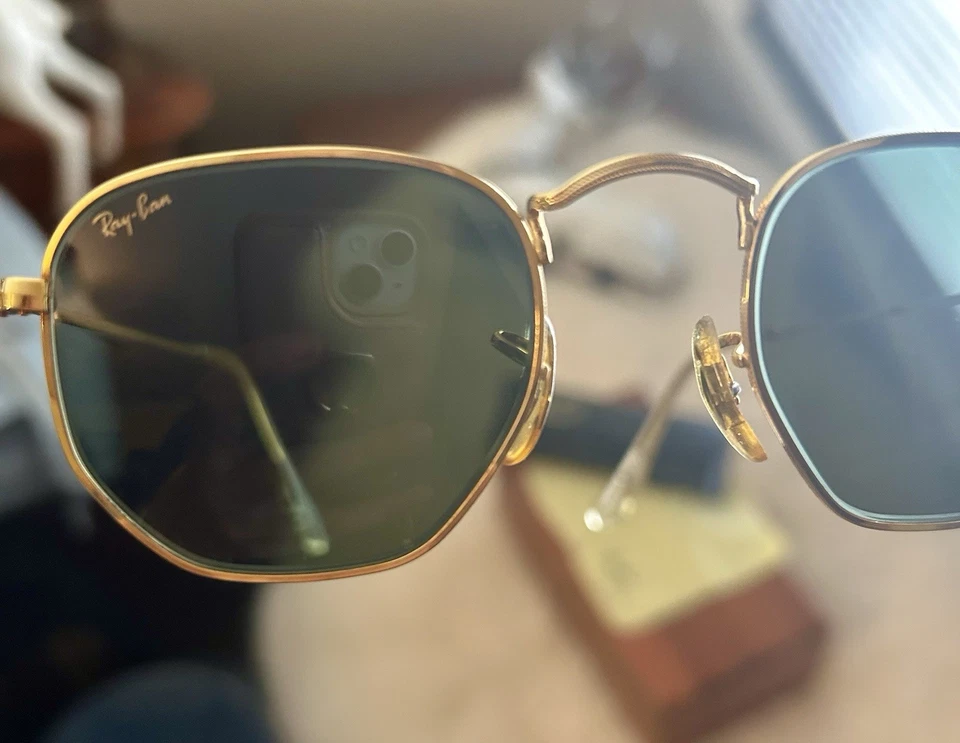 Gafas de sol Ray Ban vintage de oro amarillo de EE. UU. Foto 2 de 4