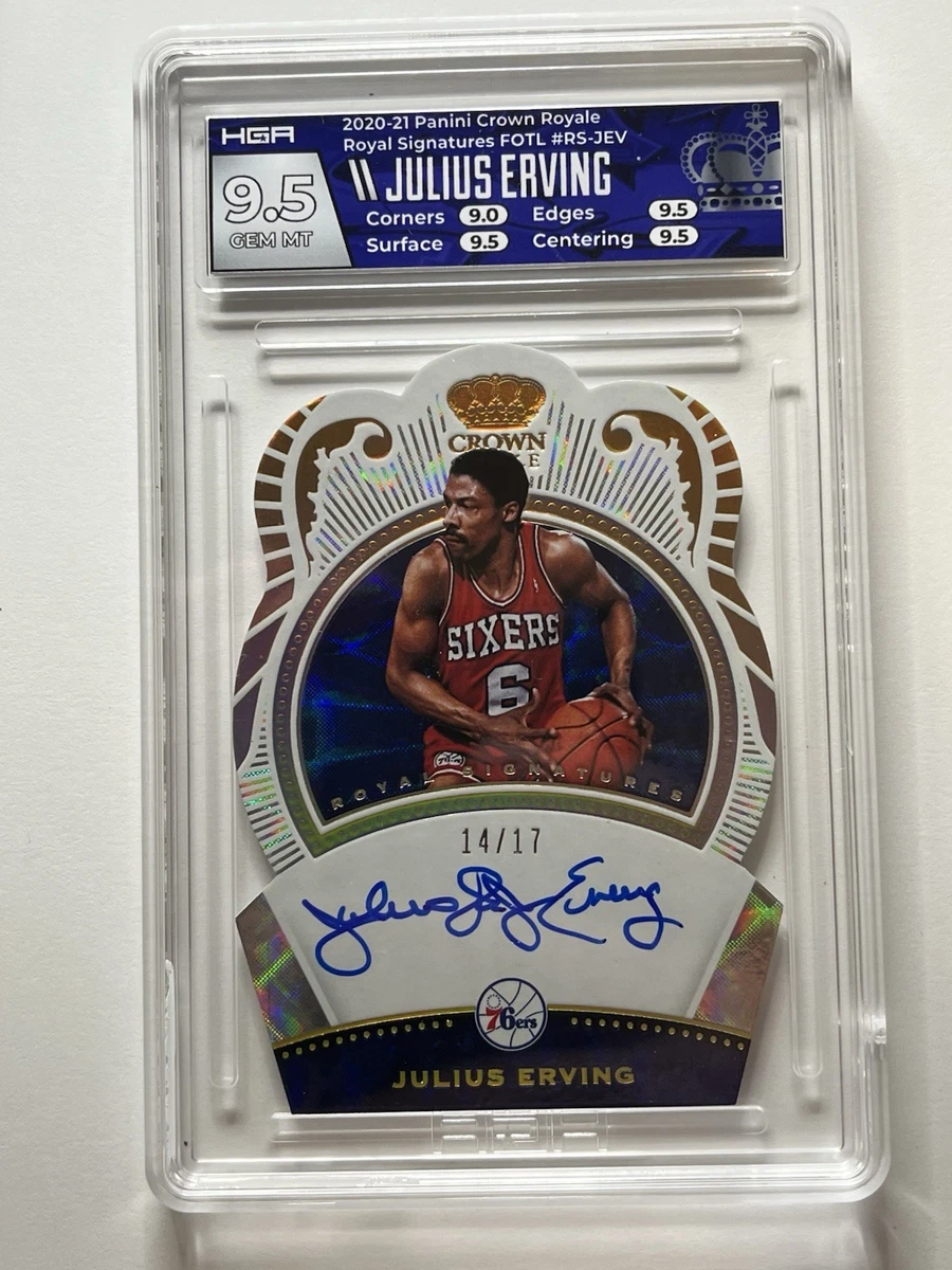 Panini Julius Erving Basketball Autographed Sports Trading Cards