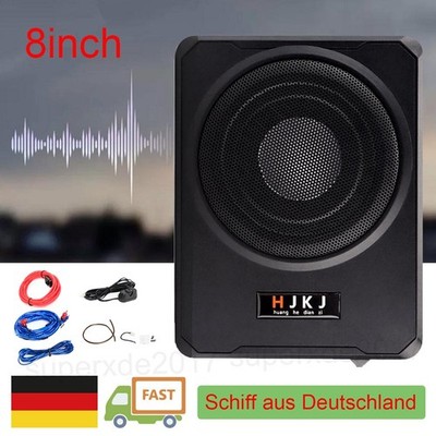 8'' Auto Untersitz Aktiv Subwoofer Bassbox mit Verstärker KFZ Lautsprecher Bass