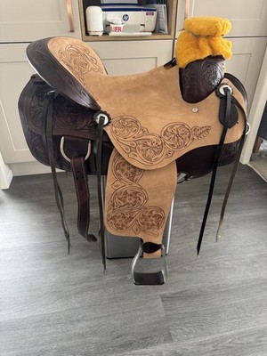 Schöner Western Premium Leder Trail Reitsattel
