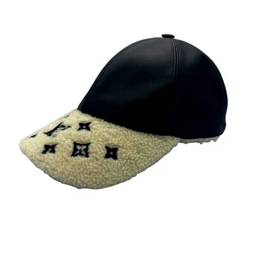 LOUIS VUITTON（LV） Cappello berretto LOUIS VUITTON M00493 berretto pelle nero bianco usa dalppone Gi