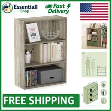 Durable 3-Tier Bookcase for Living Room and Office - Eco-Friendly Design