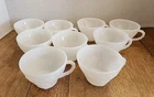 Set of 9 Vintage Anchor Hocking Milk Glass Harvest Grape Punch Cups