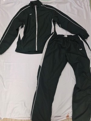 Under Armour Track Suit Men s Medium Green Jacket Pants 2 Piece Warm Up Set