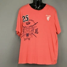 LL Cool J Shirt Mens 2XL Red Royal Champ Ribbon Crest 25 Years Graphic Tee