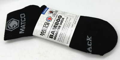 New MATCO Tools Redback Bamboo Quarter Sock Black Logo Socks Mens One Size