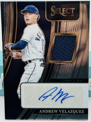 2022 Panini Select - Signature Materials Andrew Velazquez #SM-AV /60 (AU, MEM)