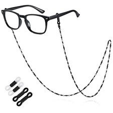 Stylish Eyeglass Chain for Women-Silver/Gold/Rosegold/Black 1 Glitter-black