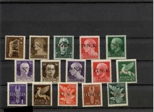 ITALY 1944 G.N.R. OVERPRINTS SELECTION MNH-MLH