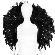 Sparkling Sequins Dance Shawl Lightweight Feather Cloak Costume Attires For