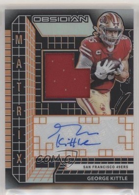 2020 Obsidian Matrix Material Electric Etch Orange 72/75 George Kittle Auto 4f5