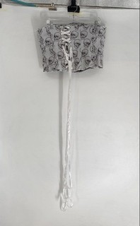 Corset Story Womens White Gray Skull Print Strapless Corset Top Size 22
