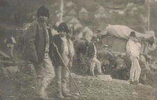 1917 Bavaria Germany RPPC Postcard Young Boys Herders Military Wagon *Ab6c