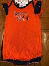 NWT NFL Team Apparel CHICAGO BEARS Girls Infant 2 Piece Creeper Set, 18 MOS