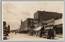 Redmond Oregon OR Street View Cars Signs Real Photo Postcard RPPC 1930s-40s