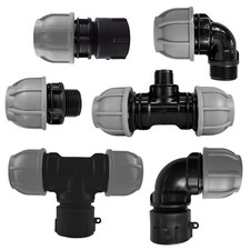 IBC Tank Linking Kit 50mm (2”) Pipe-S60x6 Adaptor with MDPE Tee,Straight & Elbow