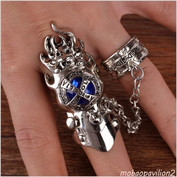 Hitman Reborn Finger Rings Vongola Famiglia Cosplay Ring Gem Turn