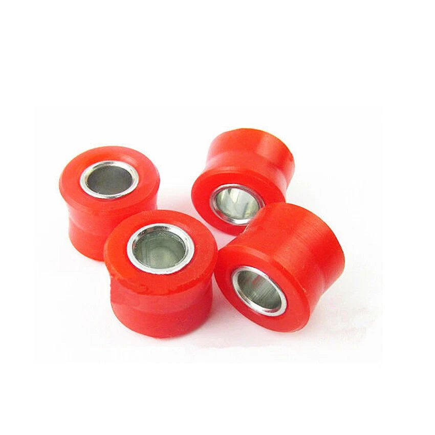 4pc Top Quality Motorcycle Bike Rear Shock Absorber Red Rubber Bush Racing Part