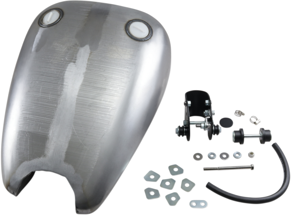 Drag Specialties Smooth Top 3.9 Gal Twin-Cap Extended Gas Tank for