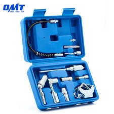 OMT 11 Piece Grease Gun and Lubrication Accessory Kit with Gloves Carrying Case