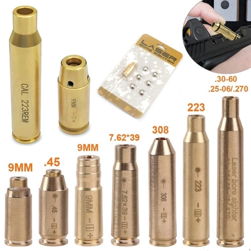 Laser Bore Sight Sighter BoreSighter Red Dot Laser Cartridge Battery Included US