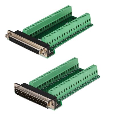 2Pcs DB37 Male Female Breakout Board Connector RS232 D-SUB Serial 37 Pin Port...