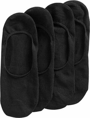 Esprit Mens Basic Sporty Ankle Non-slip 2 Pack Shoe Liners - Black