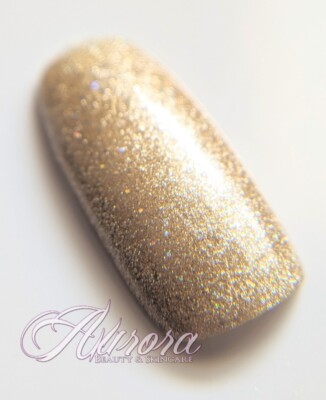 ''Carla'' Gold, Metallic, Holographic Indie Gel Nail Polish, HEMA Free, 2 Step
