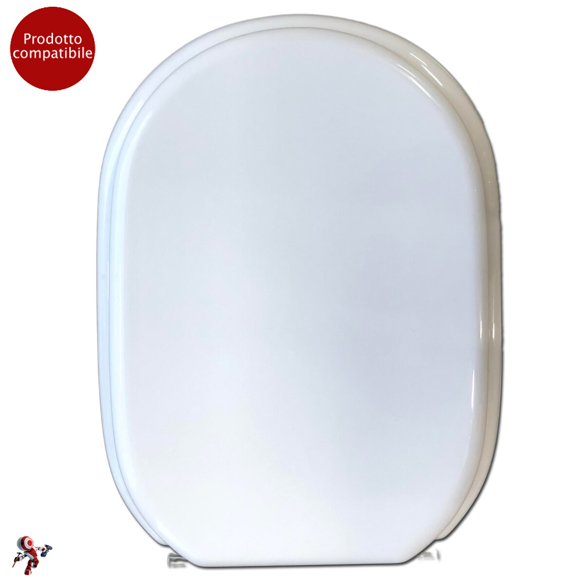 COPRIWATER SEDILE WC CESAME BELLE EPOQUE BIANCO CERNIERE CROMATE