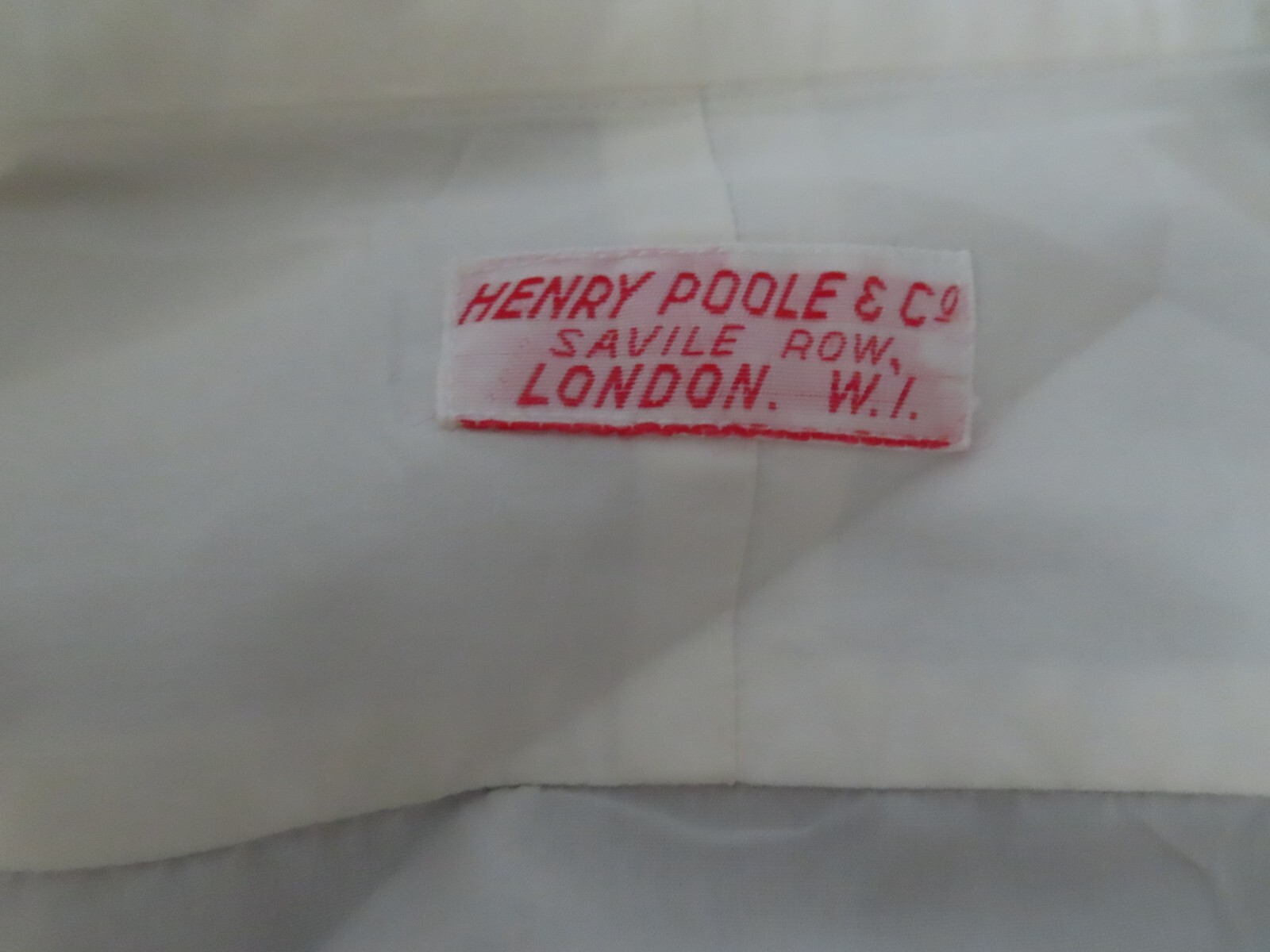 Camicia vintage Henry Poole CO Cotone Bottone Frontale Bianco Polsino Fila (senza taglia)