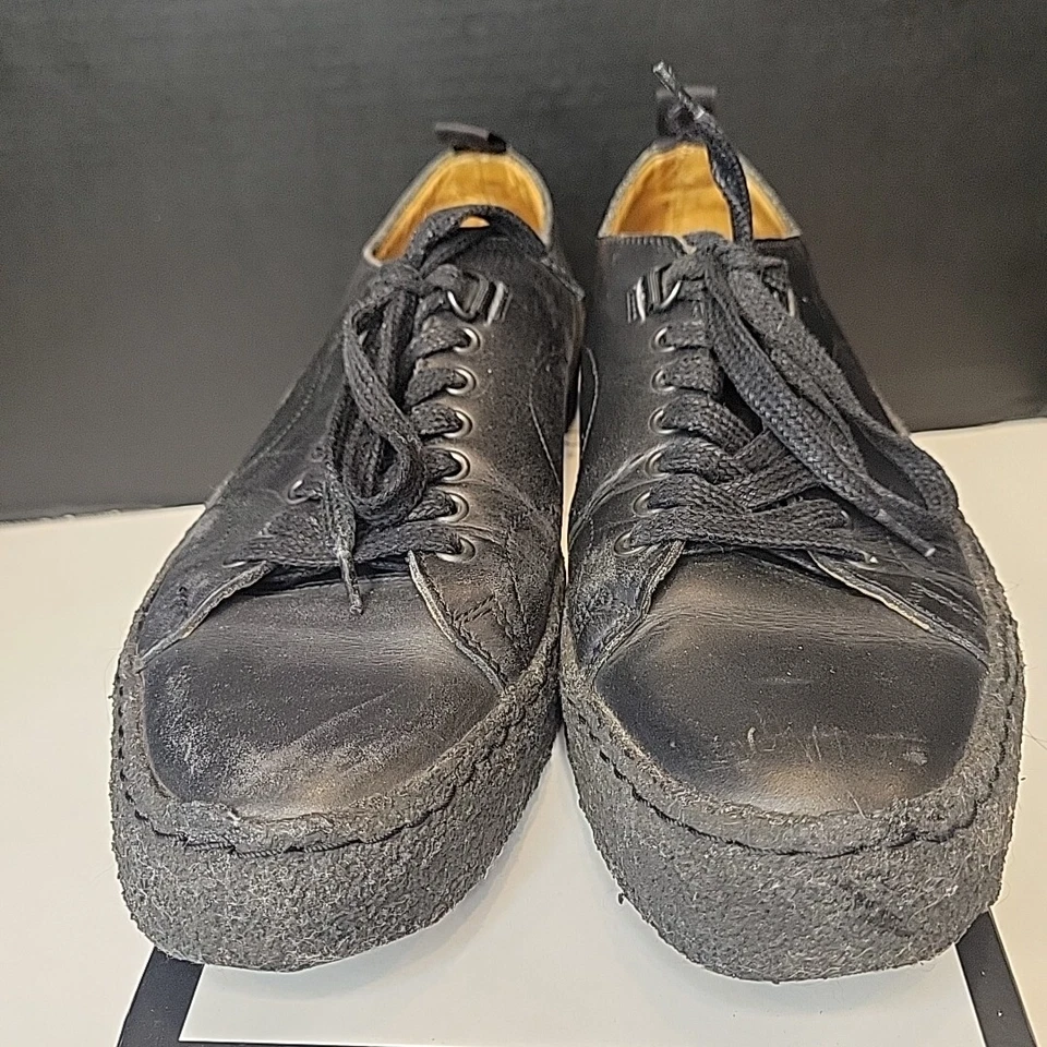 Zapatillas Tenis Fred Perry George Cox Cuero Con Cordones Negras EE. UU. Talla 8 EU 41 Foto 4 de 4