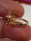 NATURAL PINK STAR RUBY HEATED 925 SILVER 14K GOLD PLATED RING SIZE 7 — photo 5