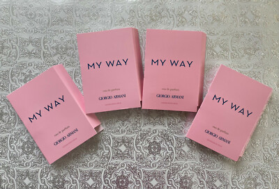 GIORGIO ARMANI MY WAY EDP 4 SPRAY CARDED SAMPLES 1.2 ML/0.04 FL.OZ. EACH
