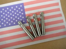 Four (4) 1/2" solid carbide FOUR FLUTE END MILLS square single end MADE IN USA