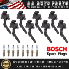 8x Ignition Coil UF741 & Bosch Spark Plug for Mercedes-Benz CLS550 CL63 E550