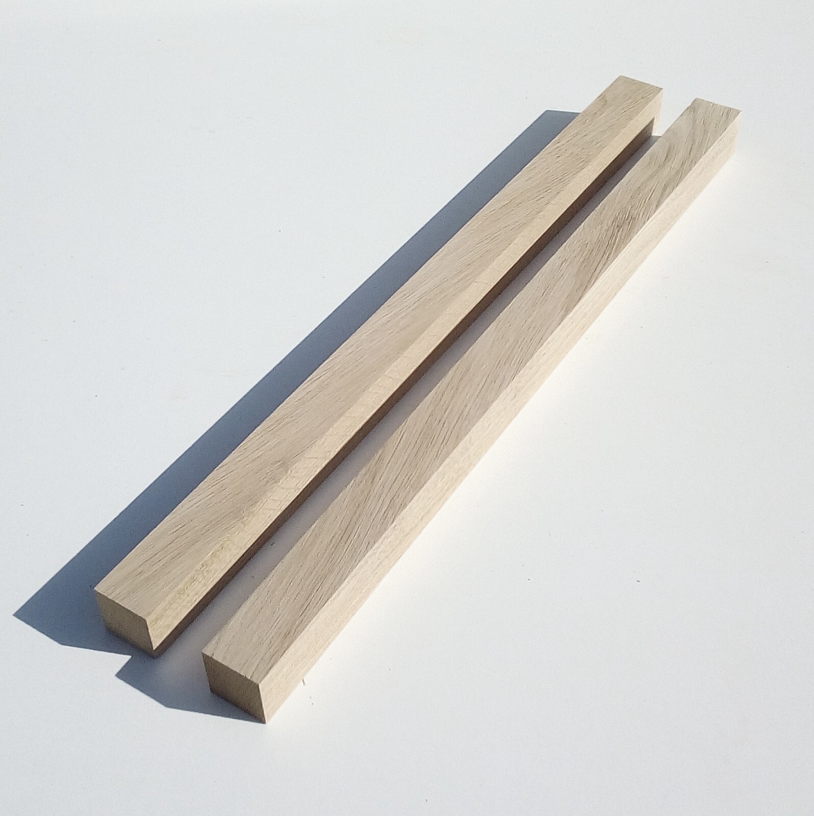 2 Massivholz-Leisten Eiche 60x10mm - Kanthölzer Für Heimwerker 40cm