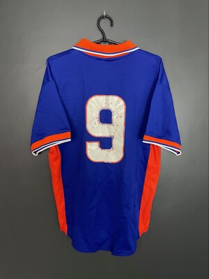 NETHERLANDS HOLLAND 1997/1998 AWAY FOOTBALL SHIRT #9 VINTAGE