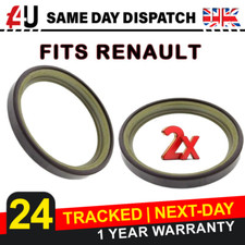 2X ABS MAGNETIC RING FOR RENAULT CLIO MK3 1.5 DCI REAR DRUMS OLNY
