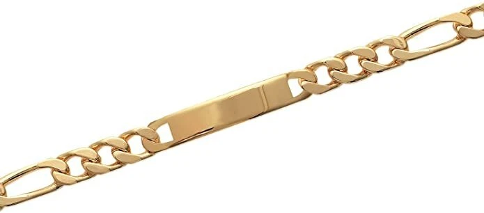 Bracelet Gourmette En Palqué Or - Longueur 28.4 Cm - Occasion - Marque GL