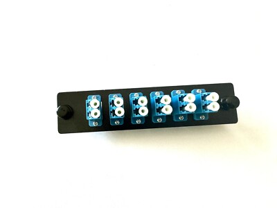 Fiber Optic Adapter Patch Panel, SM Blue, 6 Duplex LC,12 Ports -389267