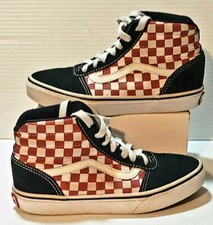 Vans Off The Wall Hi Top Lace Shoes Youth Size 2. Good Condition