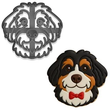 Mighty Gadget Bernedoodle Cookie Cutter and Stamp - 4x3.73"(Random Color)