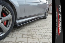 CUP Seitenschweller Ansätze schwarz für Mercedes C-Klasse W204 AMG Skirts 