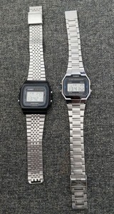 2 montres CASIO W-720 T boîtier en Résine noir + A 163 W acier quartz | eBay