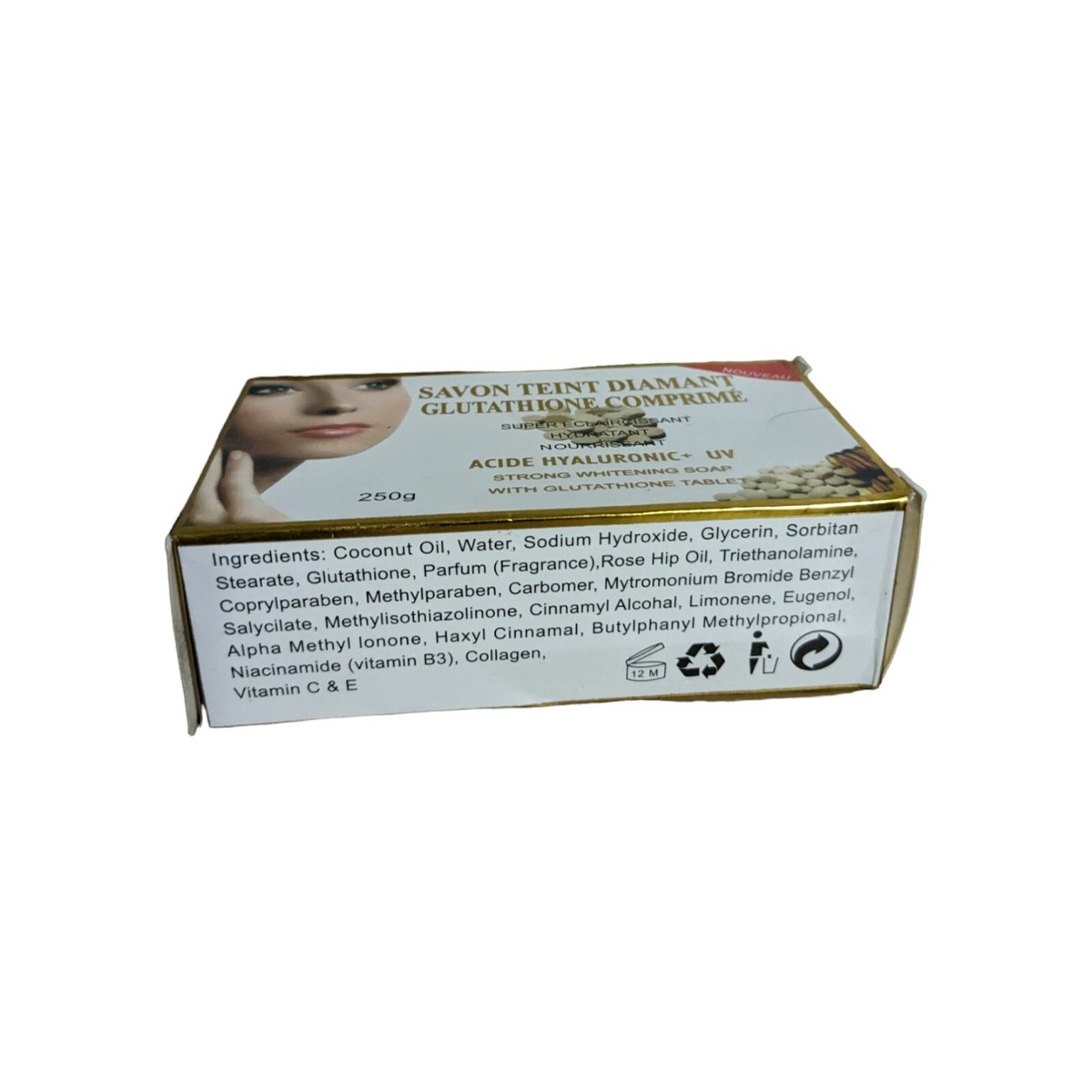 Savon Teint Diamant Glutathione COMPRIME Strong Whitening Soap Acid Hyalu UV for sale online | eBay Savon Teint Diamant Glutathione COMPRIME Strong Whitening Soap Acid Hyalu UV for sale online | eBay