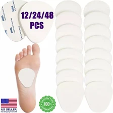 12/24/48Pcs Metatarsal Pads for Women Men 1/4" Thick Felt Ball of Foot Cushion