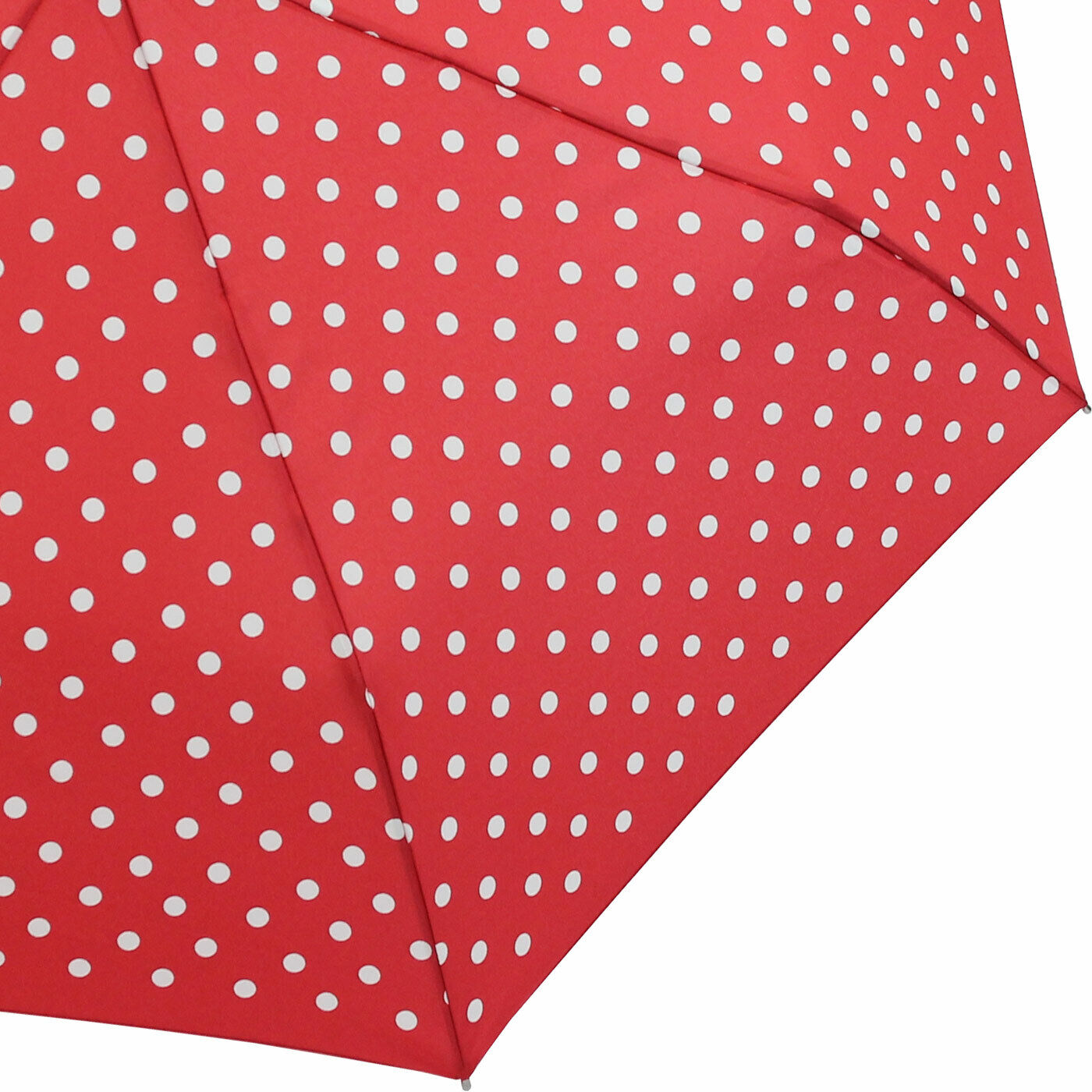Knirps Mini Regenschirm Damen Automatik Dots Punkte rot Neopren-Case gepunktet