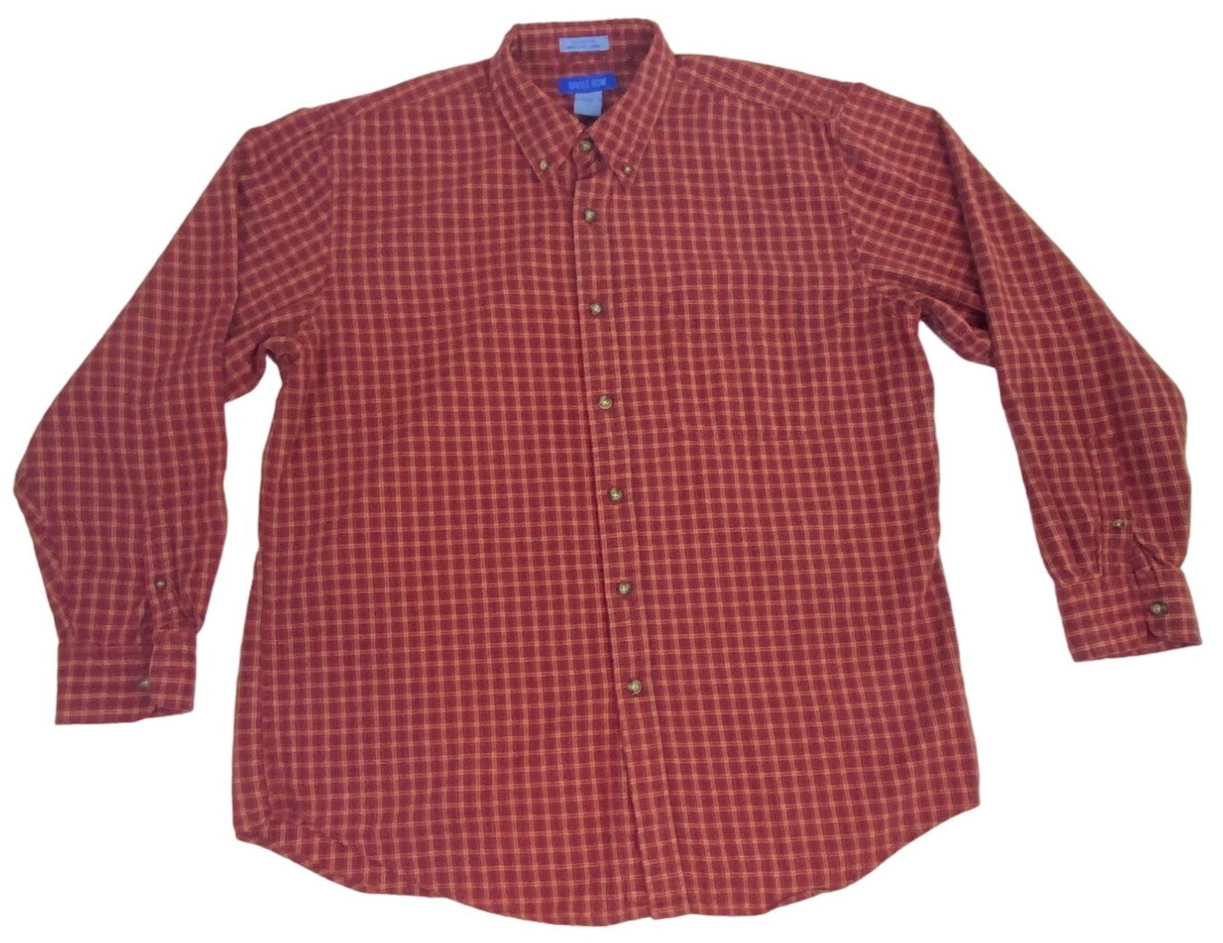 FILA Camicia uomo Savile Row abbottonata L rosso giallo blu a quadri 100% cotone