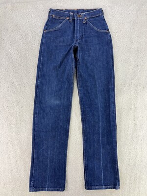 Vintage Wrangler 60s 70s Sanforized Blue Denim Jeans 27x33 / Fits