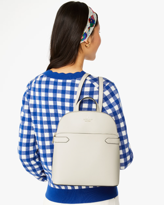 New Kate Spade Staci Saffiano Leather Dome Backpack Meringue Step out in style with this NEW Kate Spade Staci Saffiano  main image 3